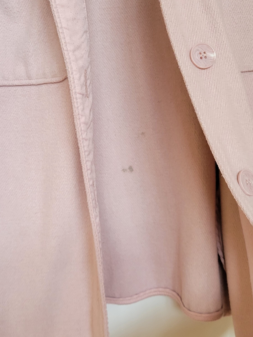 Tribal Jeans Shacket Women's Light Pink Button-Front Wool Blend - Picture 4 of 5